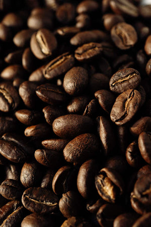 Close-up of roasted coffee beans