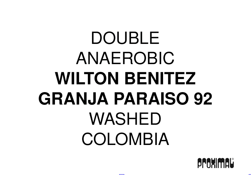 EXOTIC Wilton Benitez Granja Paraiso 92 Double Anaerobic Washed